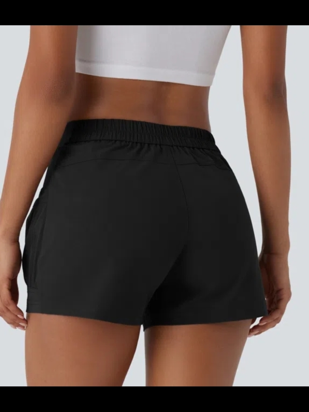 Halara Mid Rise Adjustable Waistband Pocket Casual Shorts- Size XL - Picture 2 of 7